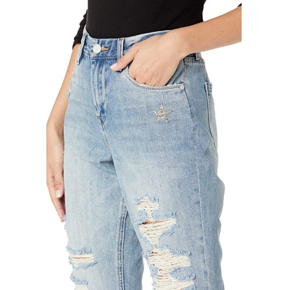 Blank NYC Snake Star Patch Crop Jean's 24 NWT - Picture 11 of 15